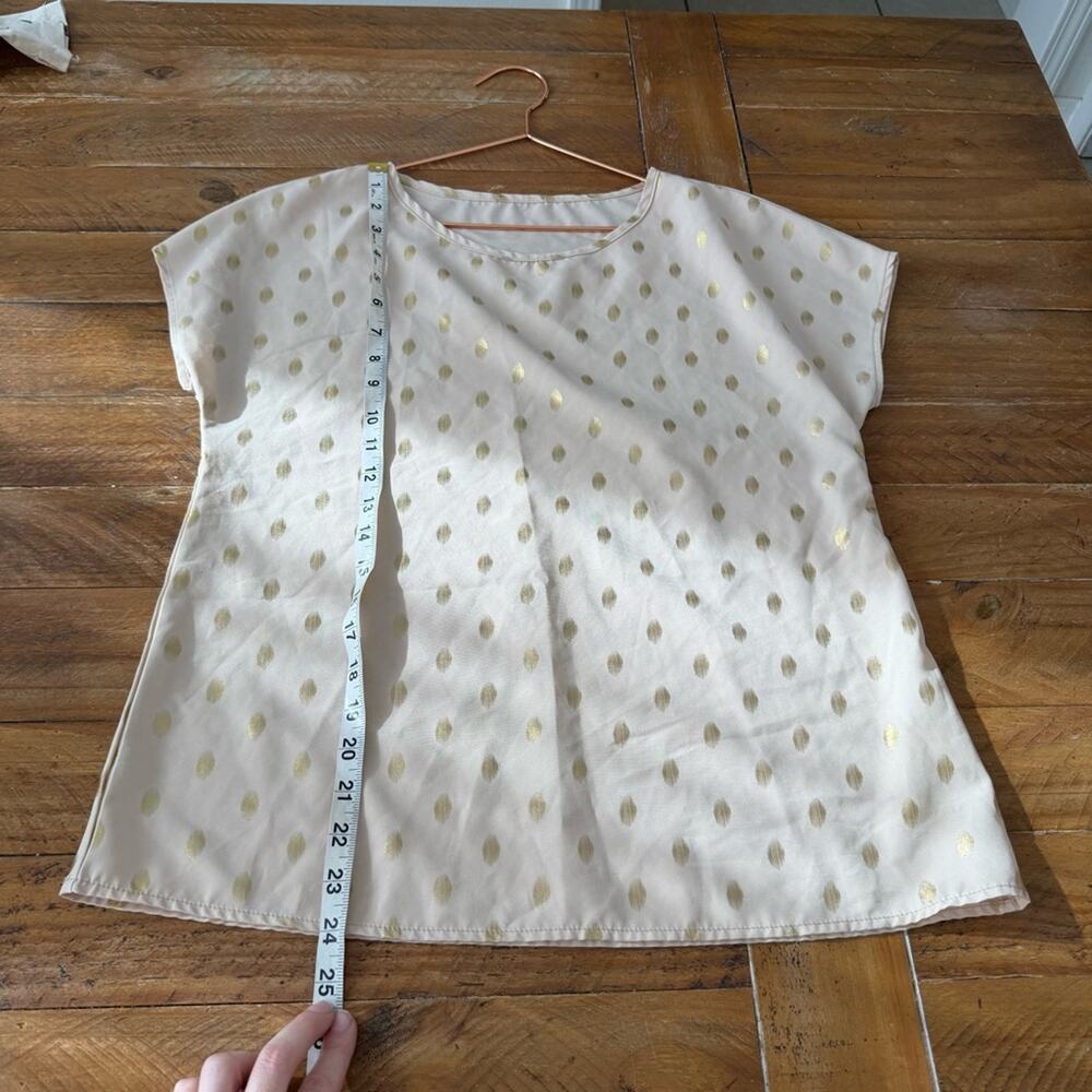 Elegant Gold Dot Women's Blouse - Picture 4 of 5